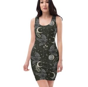 Mystical Night Forest Tank Dress, Witchy, Boho, Magical